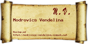 Modrovics Vendelina névjegykártya